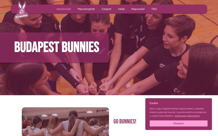 Snímek obrazovky budapestbunnies.hu