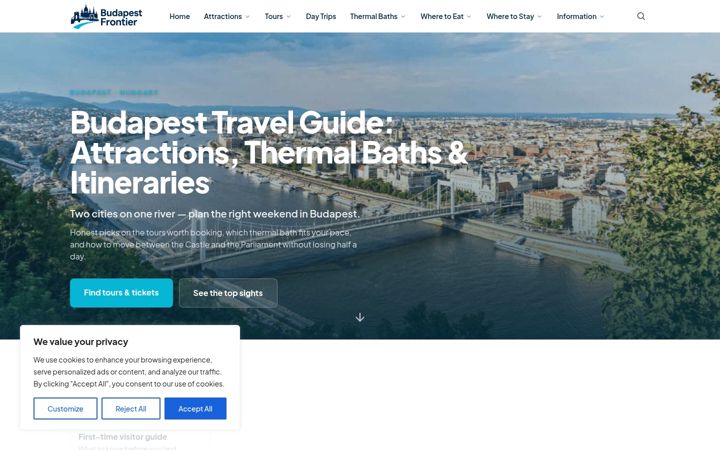 Screenshot of budapestfrontier.com