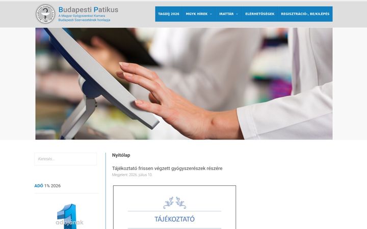 Ekrānuzņēmums no budapestipatikus.hu