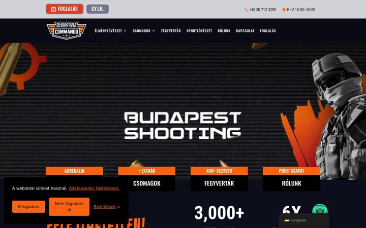 Screenshot of budapestshooting.eu