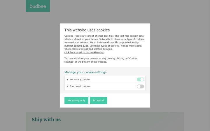 Screenshot of budbee.com