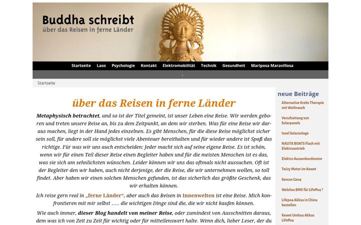 Skärmbild av buddhaschreibt.de