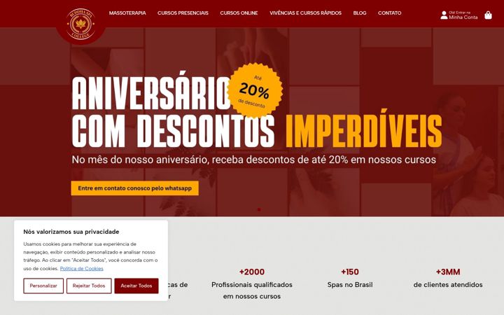 Screenshot von buddhaspacollege.com.br
