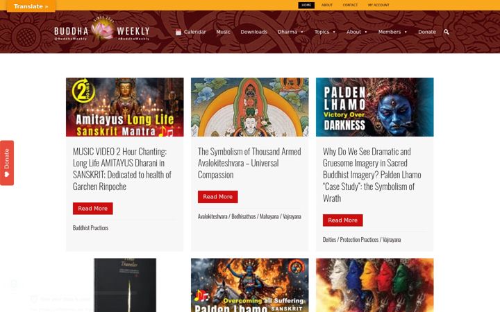 Screenshot of buddhaweekly.com