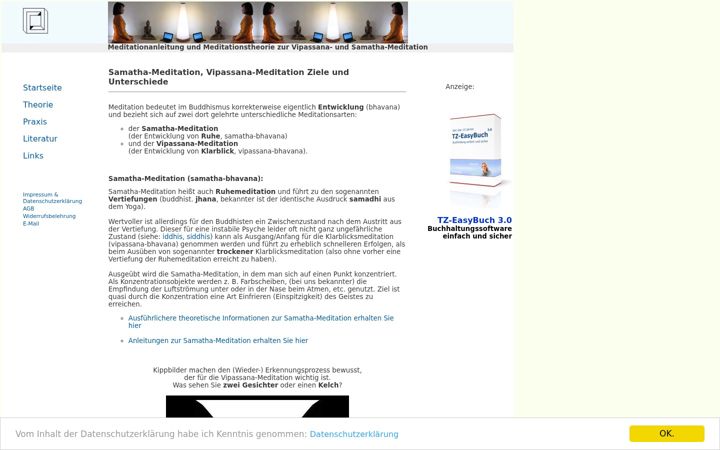 Screenshot of buddhismus-meditation.de