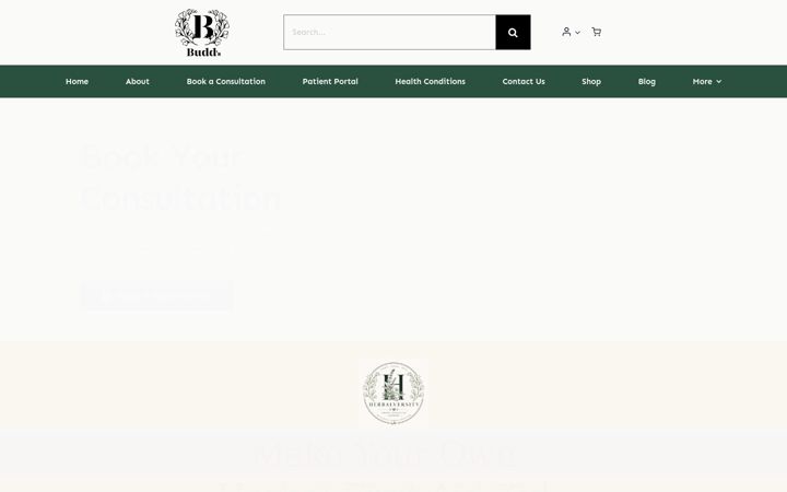 Screenshot of buddsherbalmedicine.com