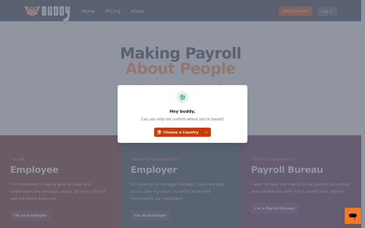 Screenshot of buddy.hr
