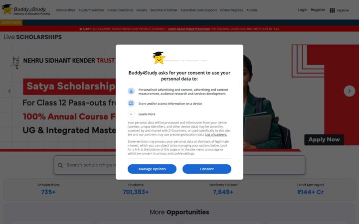 Screenshot of buddy4study.com