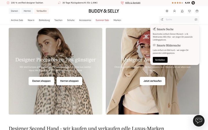 Screenshot of buddyandselly.de