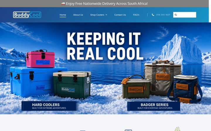 Screenshot of buddycool.co.za