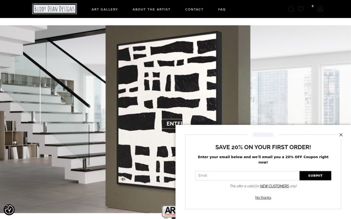 Screenshot of buddydeandesigns.com
