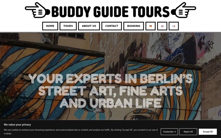 Screenshot of buddyguidetours.com