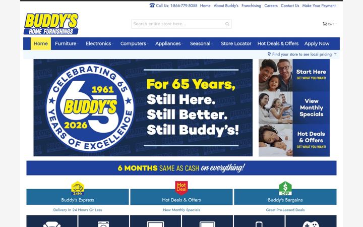 Screenshot of buddyrents.com