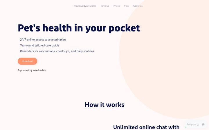 Screenshot of buddyvet.app
