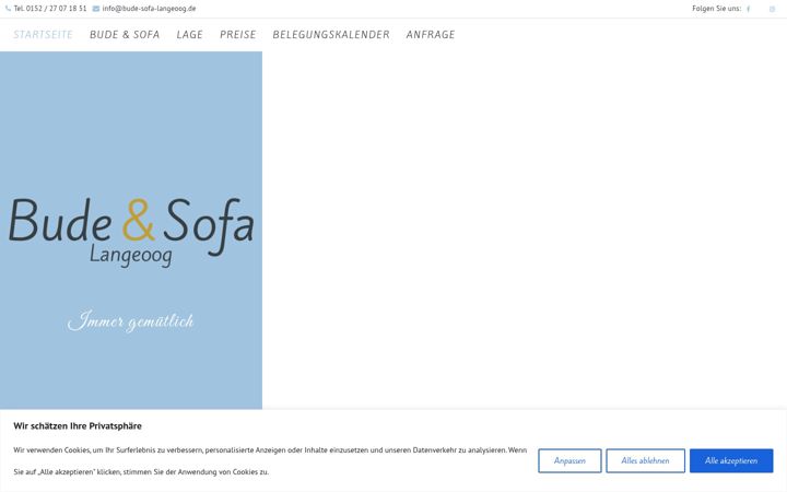 Captura de pantalla de bude-sofa-langeoog.de