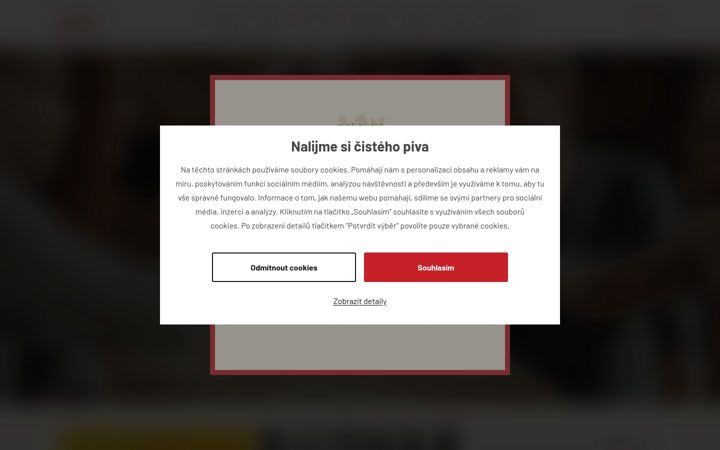 Screenshot of budejovickybudvar.cz