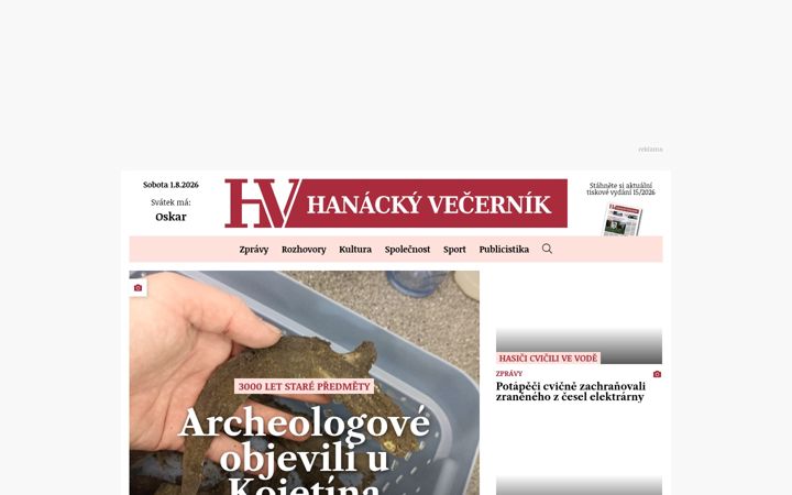 Screenshot of budejovickyvecernik.cz