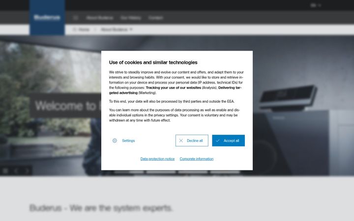 Screenshot of buderus.com