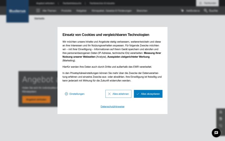 Screenshot of buderus.de