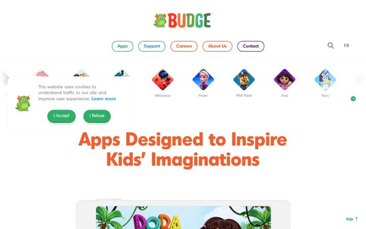 Screenshot of budgestudios.ca