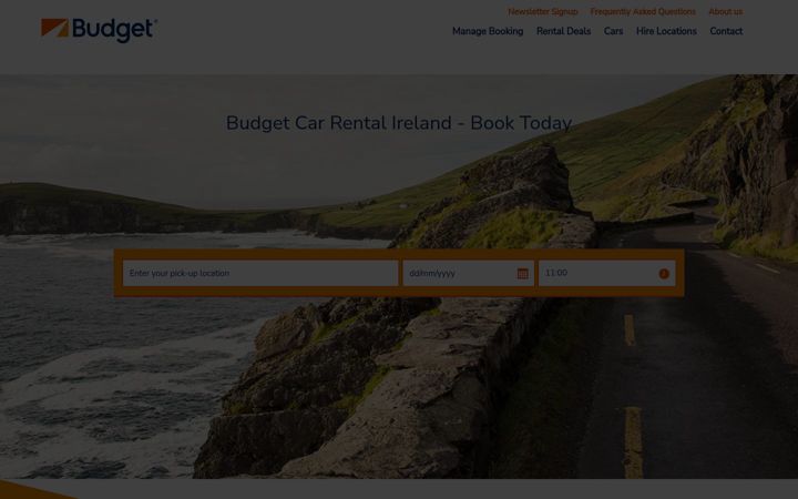 Screenshot of budget.ie