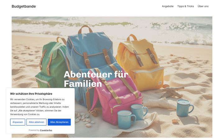 Captura de pantalla de budgetbande.de