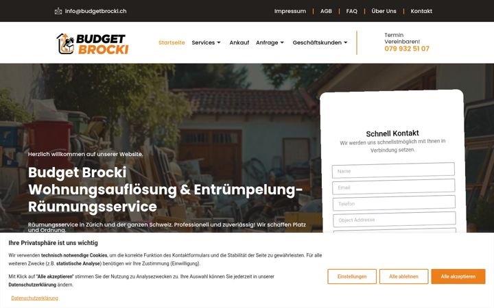 Screenshot of budgetbrocki.ch