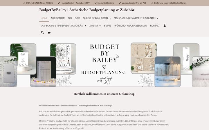 Screenshot of budgetbybailey.de