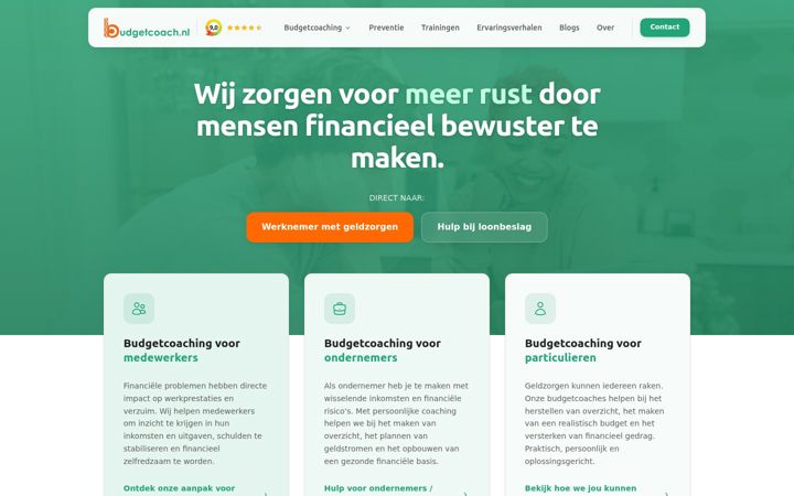 Screenshot of budgetcoach.nl