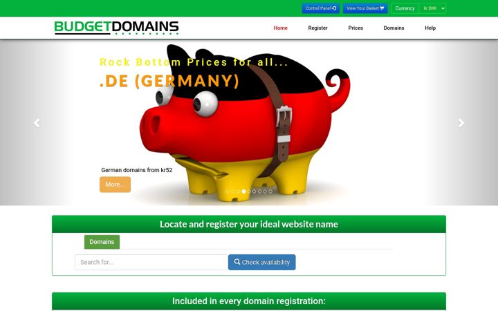 Screenshot of budgetdomains.net