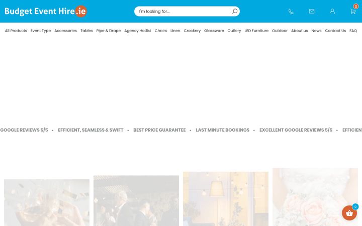 Zrzut ekranu budgeteventhire.ie