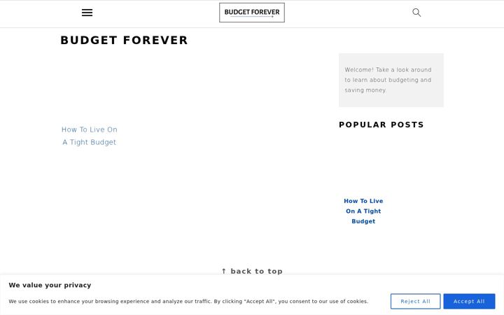 Screenshot of budgetforever.com