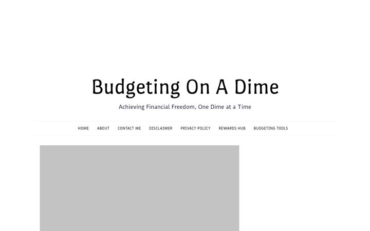 Screenshot of budgetingonadime.com