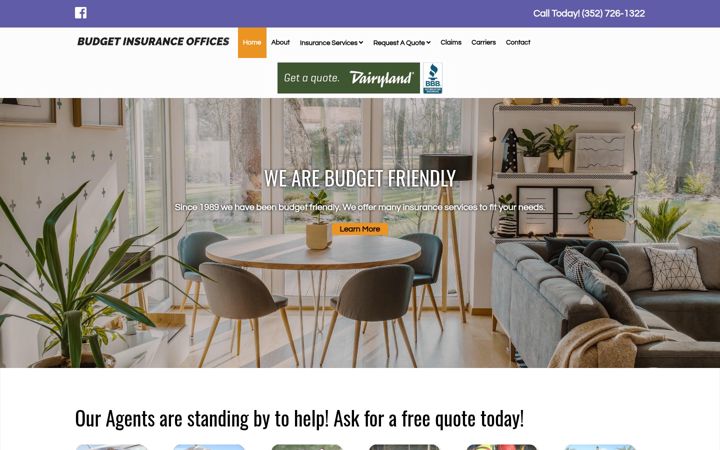 Screenshot of budgetinsuranceinverness.com