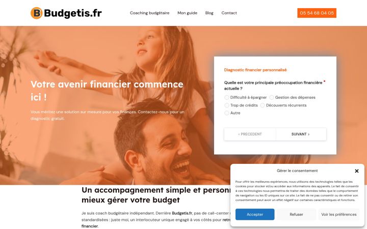Екранна снимка на budgetis.fr