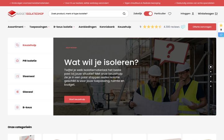 Zrzut ekranu budgetisolatieshop.nl