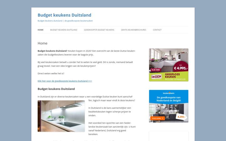 Screenshot of budgetkeukensduitsland.nl