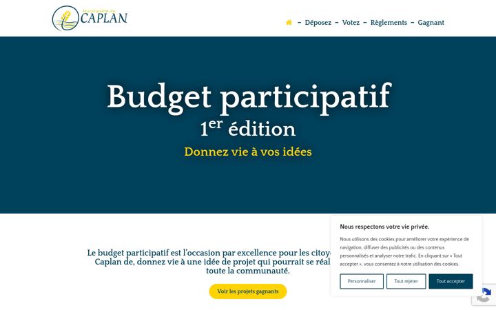 Screenshot of budgetparticipatifcaplan.com