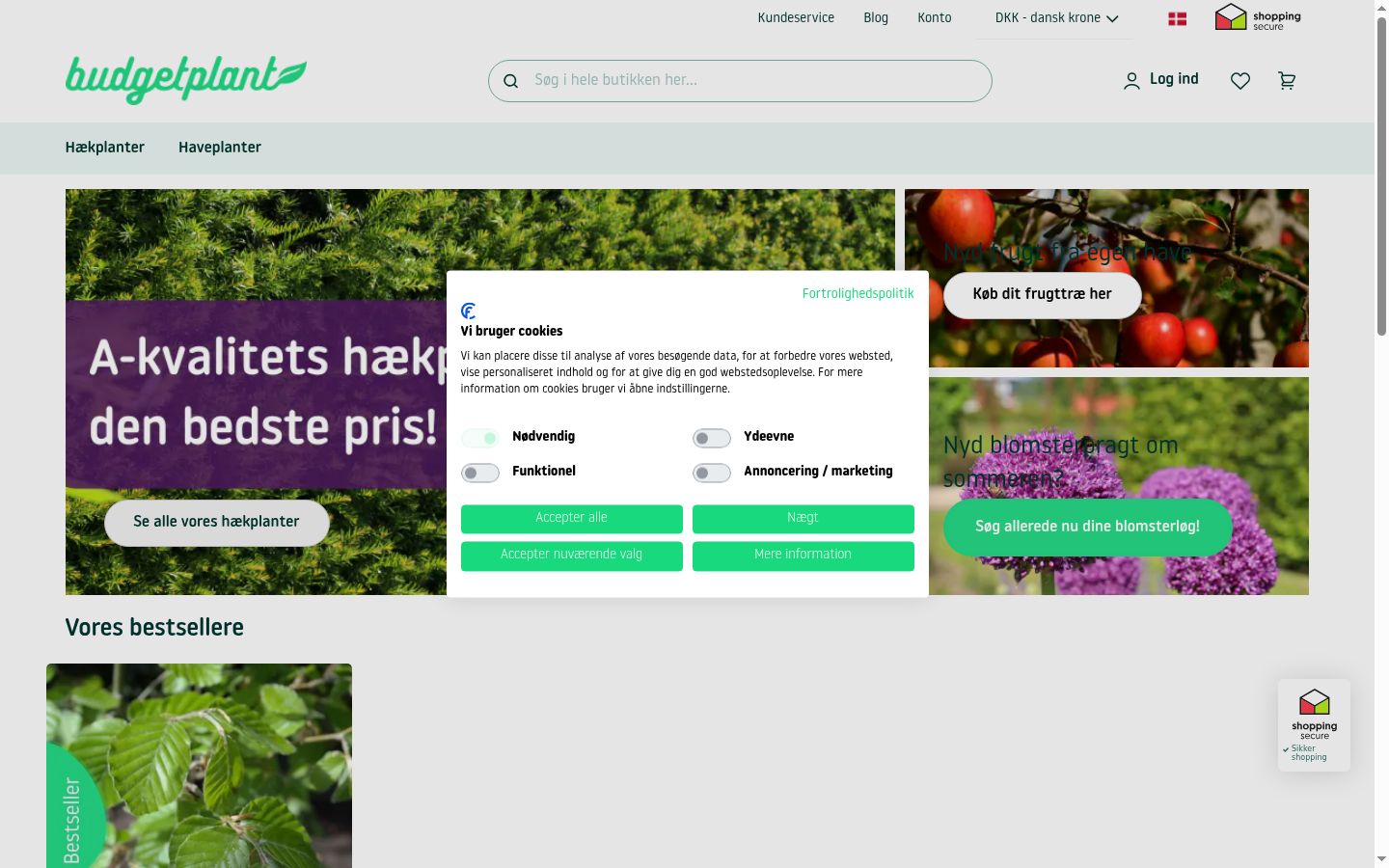 Screenshot tal-banner tal-kunsens muri qabel kwalunkwe interazzjoni
