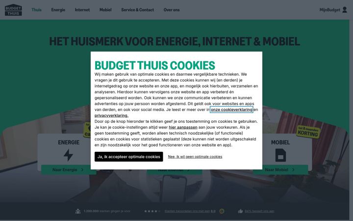 Ekrānuzņēmums no budgetthuis.nl