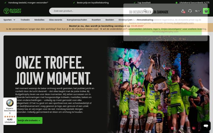 Screenshot of budgettrophy.com