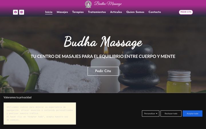 Screenshot of budhamassage.es