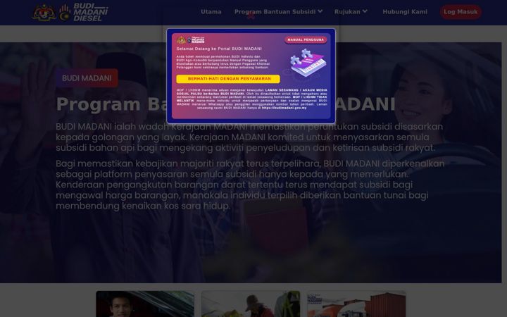 Screenshot of budidiesel.gov.my