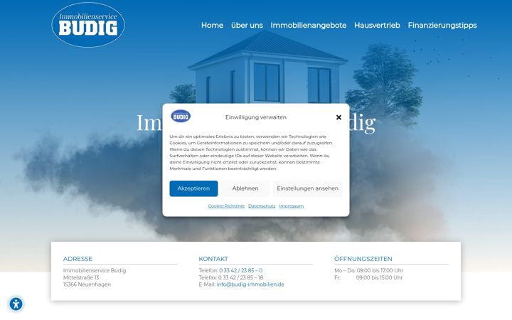 Captura de pantalla de budig-immobilien.de