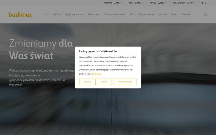 Screenshot ta' budimex.pl