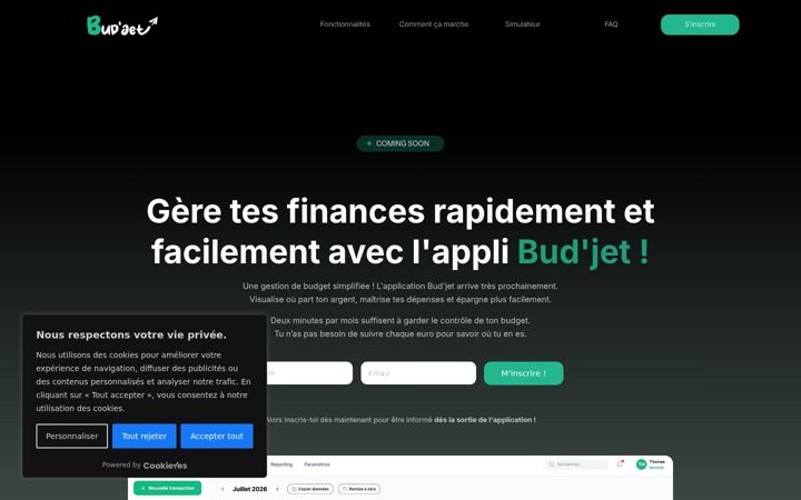 Screenshot of budjet.fr