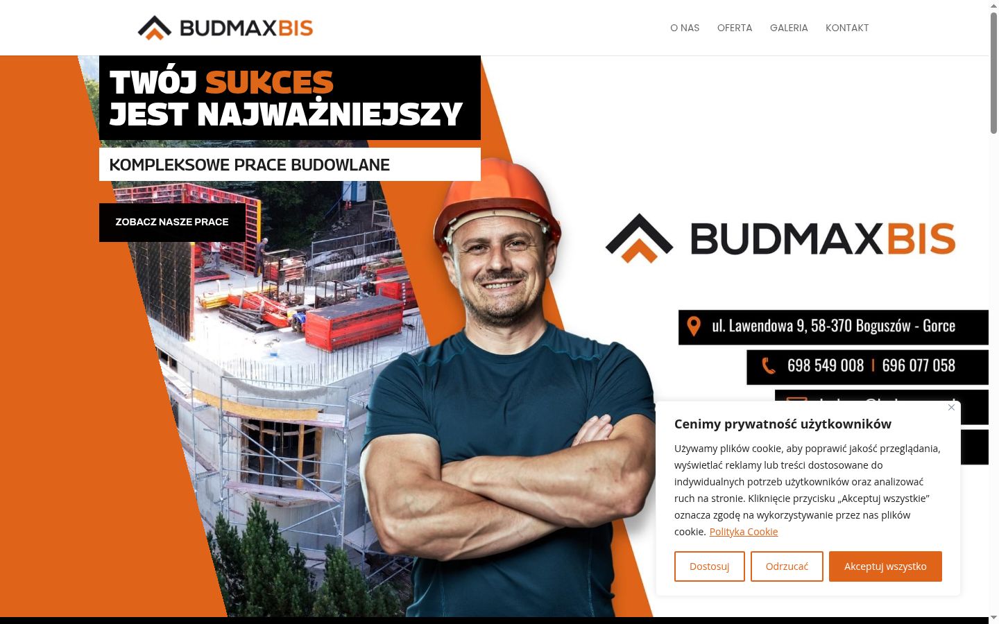 Zrzut ekranu banera zgody wyświetlanego przed jakąkolwiek interakcją