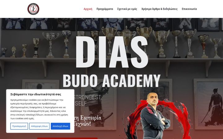 Screenshot of budo-academy.gr
