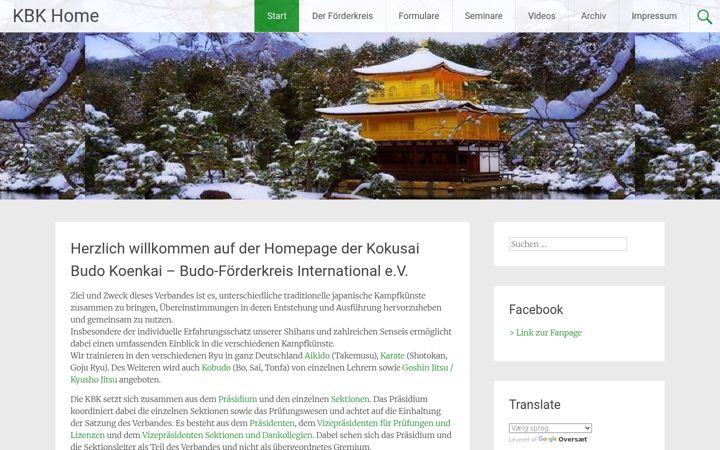 Captura de pantalla de budo-foerderkreis.de