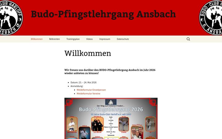 Screenshot of budo-pfingstlehrgang-ansbach.de